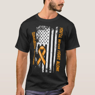 Camiseta Nunca lucharás solo Cáncer de sangre Leucemia Awa