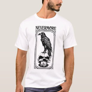 Camiseta Nunca más   Edgar Allan Poe - El Cuervo