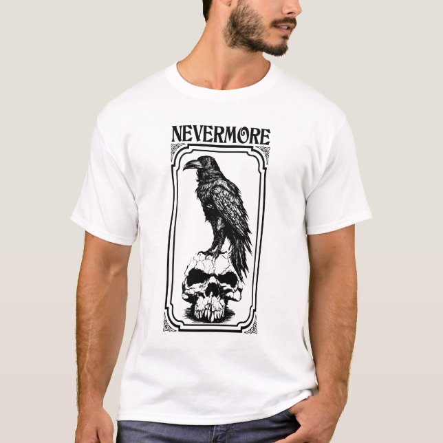 Camiseta Nunca más | Edgar Allan Poe - El Cuervo (Anverso)