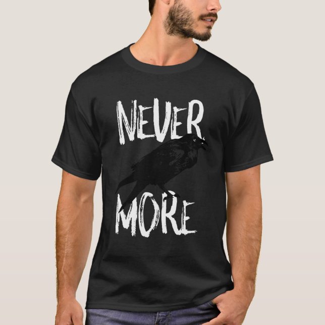 Camiseta Nunca más Raven Poe Book (Anverso)