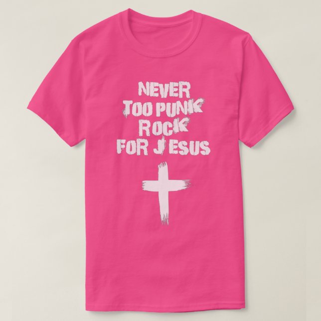 Camiseta Nunca más rock de Punk para Jesús (Diseño del anverso)