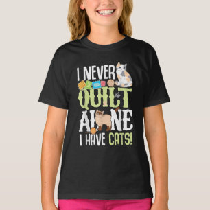 Camiseta Nunca Me Quilero Solo Tengo Gatos Graciosos De Apl