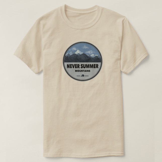 Camiseta Nunca Montañas de Verano Camping Colorado (Diseño del anverso)