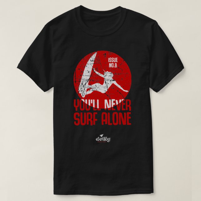 Camiseta nunca navegarás solo (Diseño del anverso)