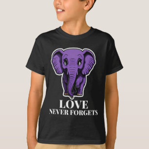Camiseta Nunca Olvida Elefante Para Mujer Alzheimerheimer's