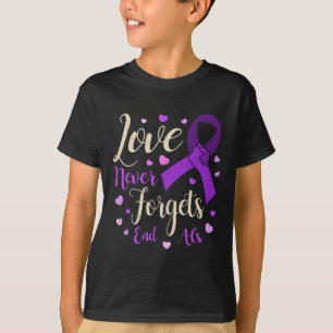 Camiseta Nunca Olvida Fin Alzheimer Heimer Conciencia Purpl