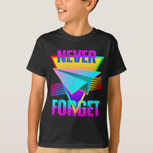 Camiseta Nunca olvidar el avión de papel
