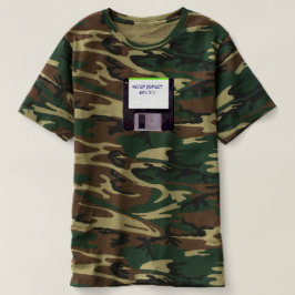 Camiseta Nunca Olvidar el camuflaje de disquete