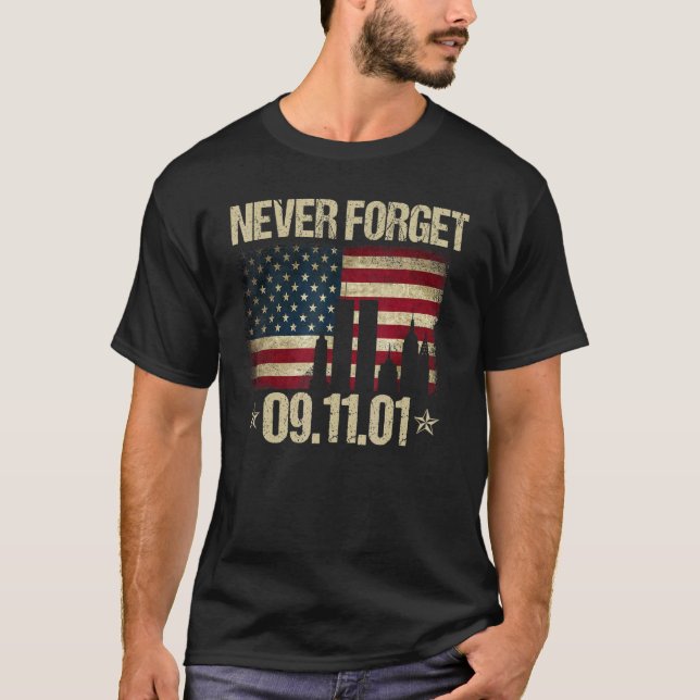 Camiseta Nunca olvidar el Día Patriótico del 11 de septiemb (Anverso)