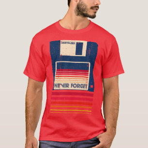 Camiseta Nunca olvidar el disquete