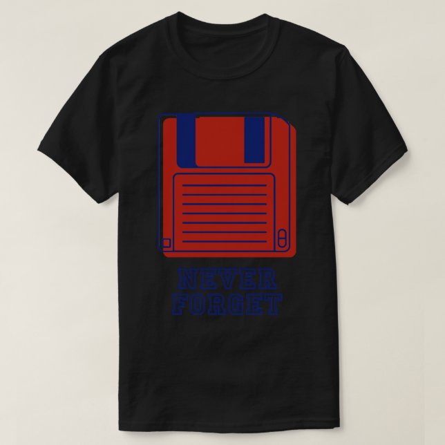 Camiseta Nunca olvidar el disquete retro (Diseño del anverso)