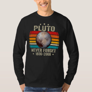 Camiseta Nunca Olvidar el estilo Pluto Retro Curioso Espaci