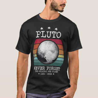 Camiseta Nunca olvidar el Plutón retro vintage