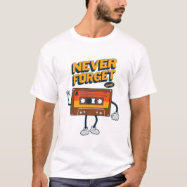 Camiseta Nunca Olvidar la cinta de cinta VHS de disco flexi