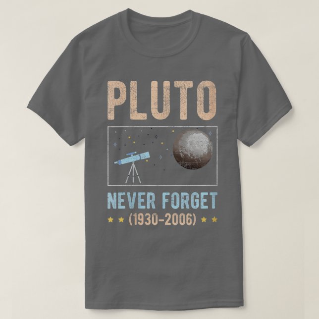 Camiseta Nunca olvidar Plutón (Diseño del anverso)