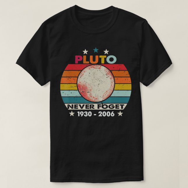 Camiseta Nunca olvidar Plutón (Diseño del anverso)