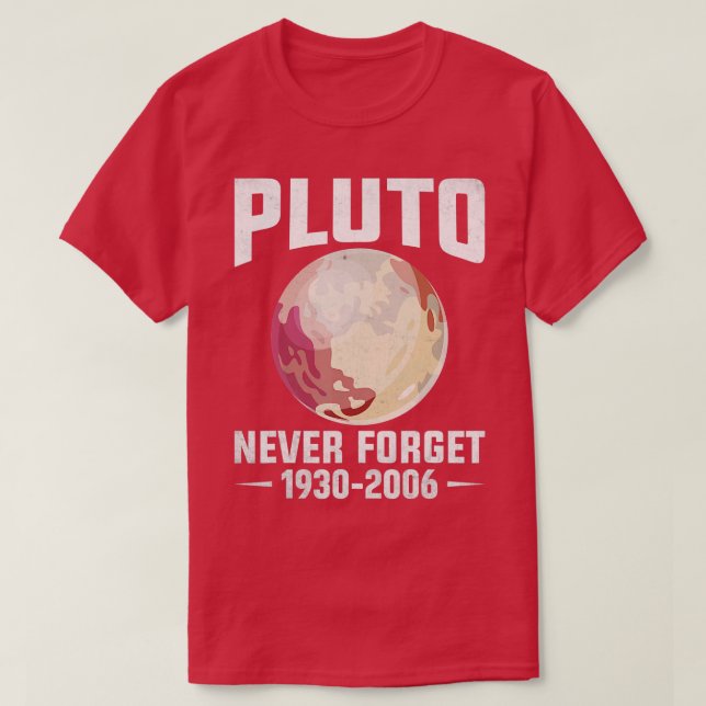 Camiseta Nunca olvidar Plutón (Diseño del anverso)