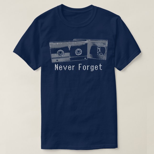 Camiseta Nunca olvidar VHS (Diseño del anverso)