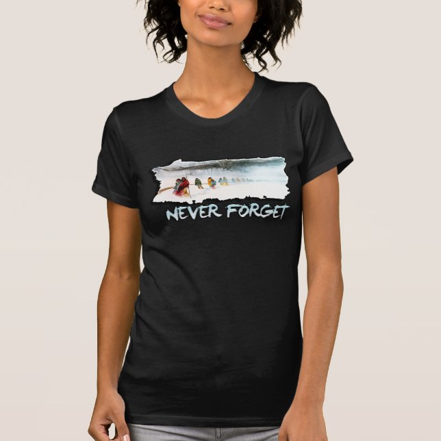 Camiseta Nunca olvide el rastro de rasgones (Anverso)