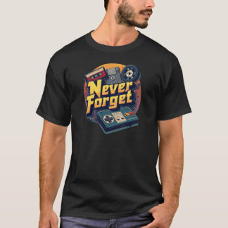 Camiseta Nunca Olvide la Cinta Cassette VHS Gamer T-Shirt