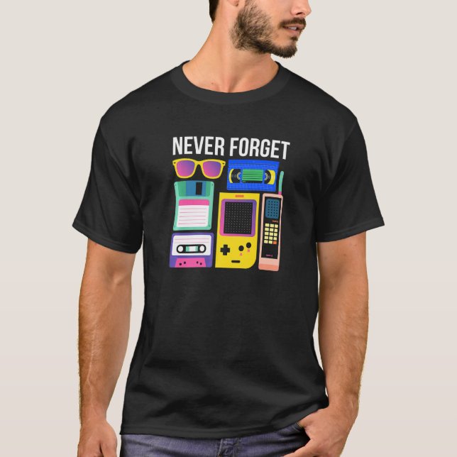 Camiseta Nunca Olvide la música de vídeo en disco de disque (Anverso)