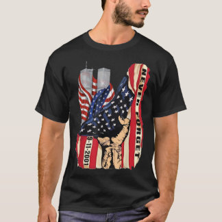 Camiseta Nunca olvide la patria 911 de la bandera de los Es