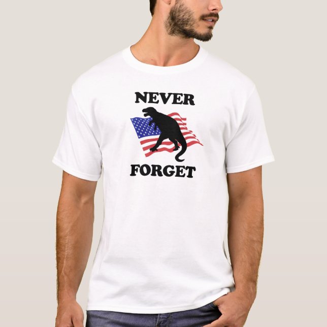 Camiseta Nunca olvide, los dinosaurios (Anverso)