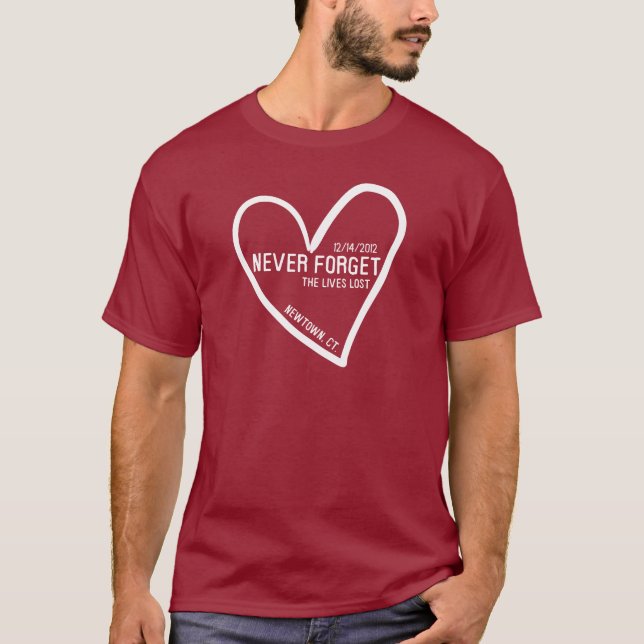 Camiseta Nunca olvide Newtown CT (Anverso)
