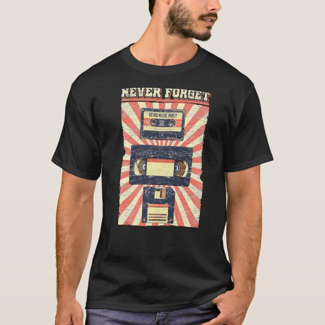 Camiseta Nunca Olvide Tee Funny Videocassette Disquete V (Anverso)