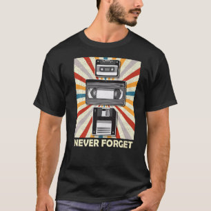 Camiseta Nunca Olvide Tee Funny Videocassette Disquete V