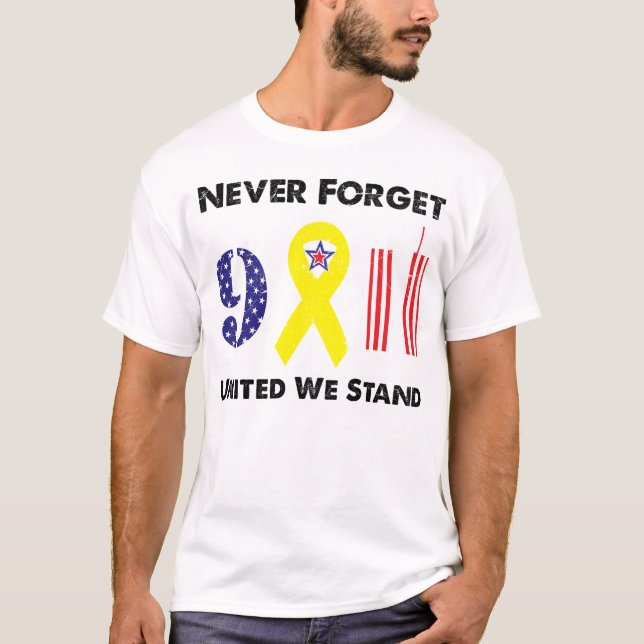 Camiseta Nunca olvidemos 9 11 Unidos estamos (Anverso)