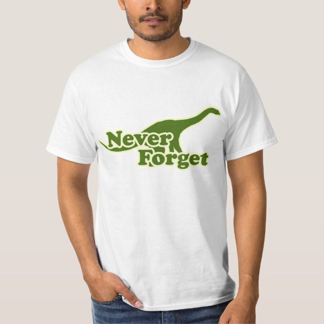 Camiseta Nunca olvidemos a los dinosaurios (Anverso)