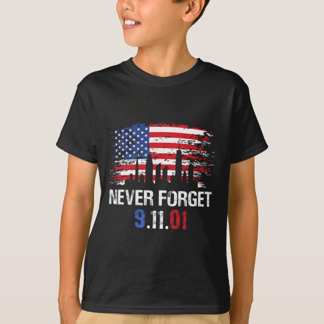 Camiseta Nunca olvidemos el 11 de septiembre de 2001, Día d (Anverso)