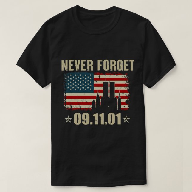 Camiseta Nunca olvidemos el 911 Memor Patriótico de la Band (Diseño del anverso)