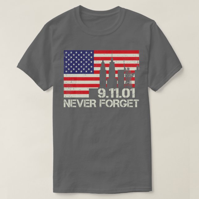 Camiseta Nunca olvidemos el 9 11 20º aniversario del Día de (Diseño del anverso)