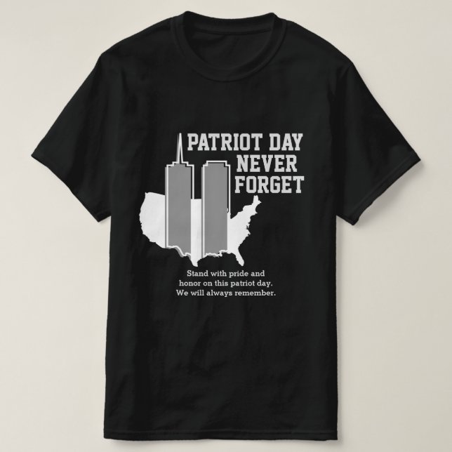 Camiseta Nunca olvidemos el Día del Patriot 2021, 911 (Diseño del anverso)