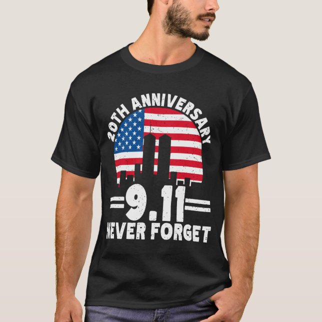 Camiseta Nunca olvidemos el Día del Patriota del 20° Aniver (Anverso)