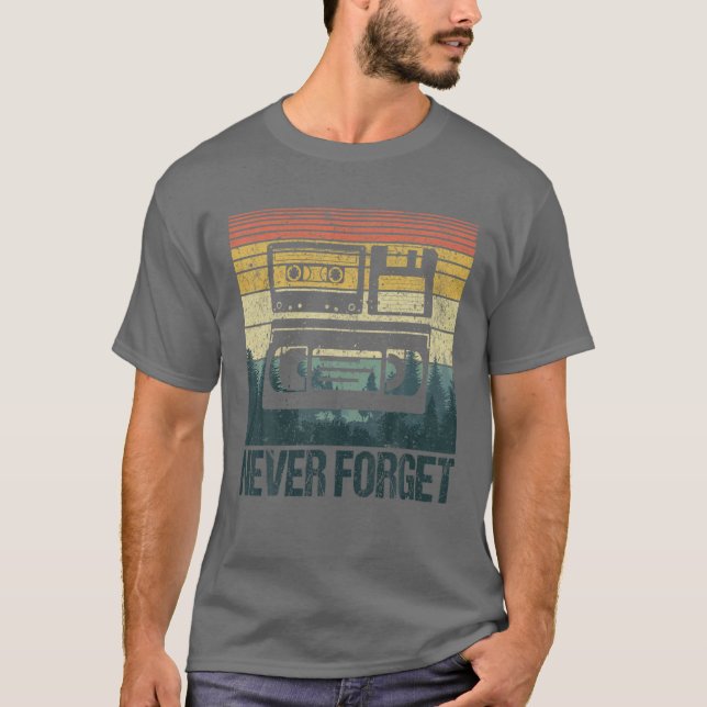 Camiseta Nunca olvidemos el Disquete de Cassette de VHS Div (Anverso)