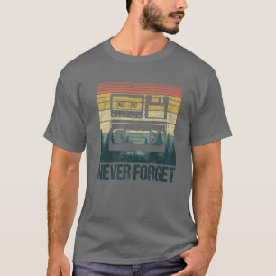 Camiseta Nunca olvidemos el Disquete de Cassette de VHS Div