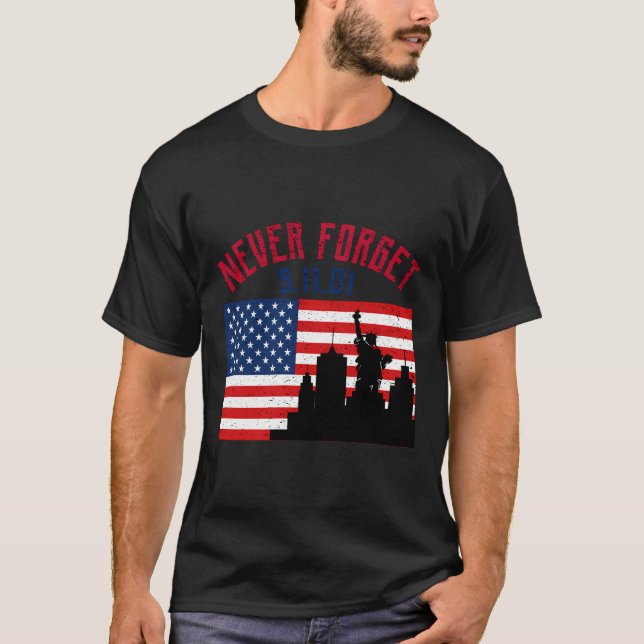 Camiseta Nunca olvidemos la bandera estadounidense Patrióti (Anverso)