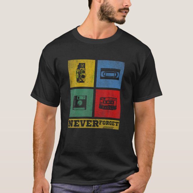 Camiseta Nunca Olvidemos La Cinta De Cassette VHS Gamer Old (Anverso)