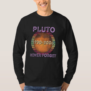 Camiseta Nunca Olviden Pluto Retro Vintage Style Space Scie