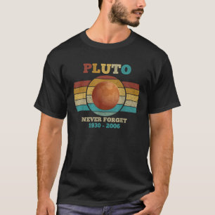 Camiseta Nunca Olviden Plutón Retro Vintage Sunset Science
