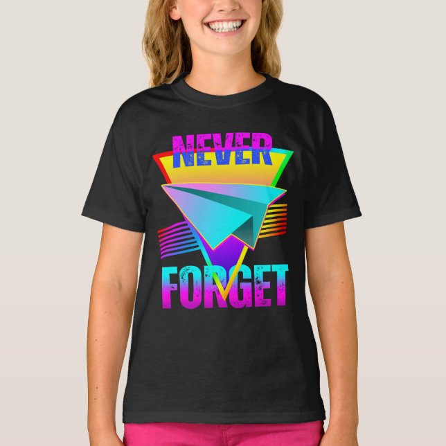 Camiseta Nunca Olvides Avión de Papel (Anverso)