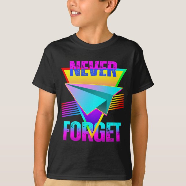 Camiseta Nunca Olvides Avión de Papel (Anverso)