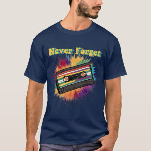 Camiseta Nunca Olvides Casete VHS amigos
