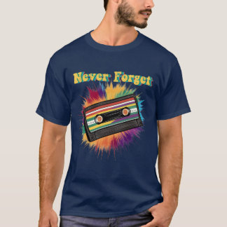 Camiseta Nunca Olvides Casete VHS amigos