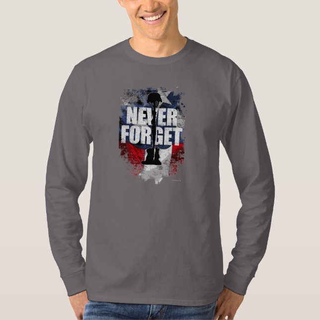 Camiseta Nunca Olvides (Día de los Caídos) (Anverso)