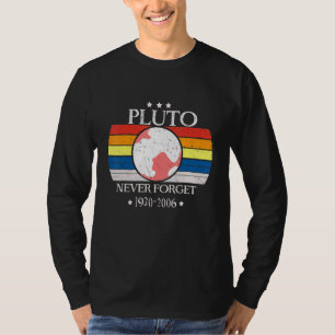 Camiseta Nunca Olvides El Arte Retro Plutón Del Planeta Inf