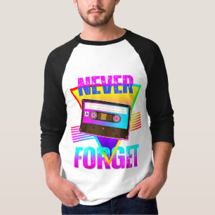 Camiseta Nunca Olvides Grabadora de Cinta de Casete Retro